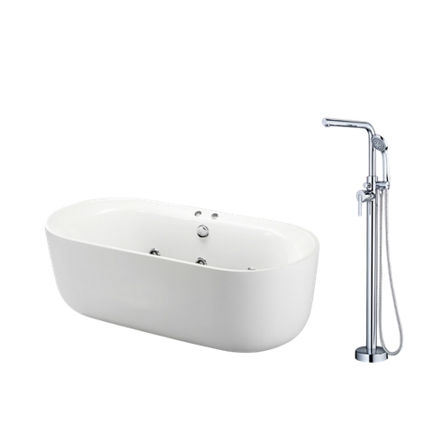 Combo bồn tắm massage + vòi bồn tắm đứng Caesar MT0770LH+AS489C