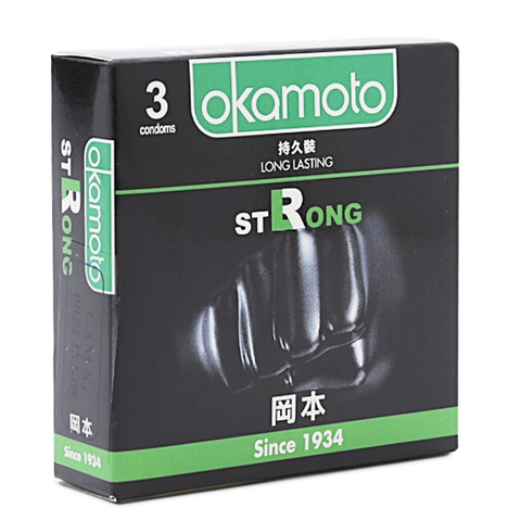 Bao Cao Su Okamoto Strong. Kéo Dài Thời Gian Không Sử Dụng Thuốc Hộp 3 Cái