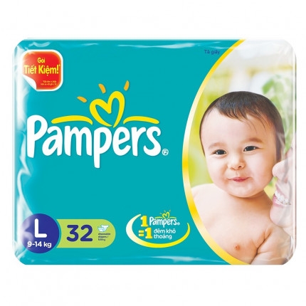 Bỉm - Tã dán Pampers size L - 32 miếng