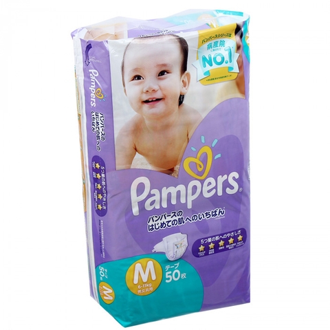 Bỉm - Tã dán Pampers size M - 50 miếng