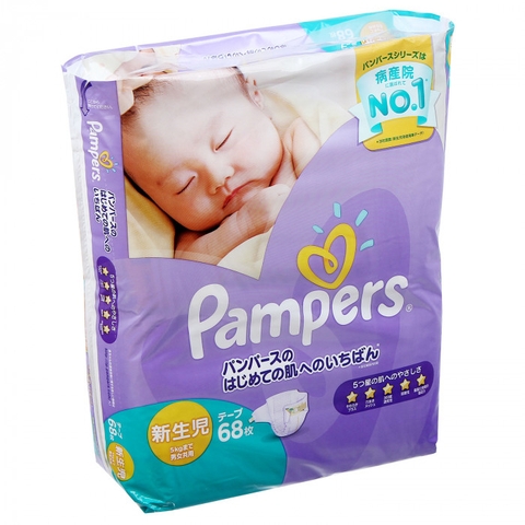 Bỉm - Tã dán Pampers Nhật Newborn - 68 miếng