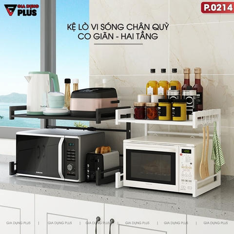 Kệ Để Lò Vi Sóng Hai Tầng Co Giãn Thông Minh INOX, Sơn Tĩnh Điện | Tiggang - Gia dụng Plus