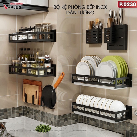 Ống đựng đũa thìa dán tường Gia Dụng Plus cao cấp inox 304, không cần khoan tường đục lỗ