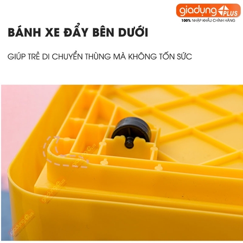 Thùng Đựng Lego, Đồ Chơi, Gấu Bông Gấp Gọn Cao Cấp Cho Trẻ Em (Có Bánh Xe & Tay Xách, Nắp Đậy) LAZYDO - Gia dụng Plus