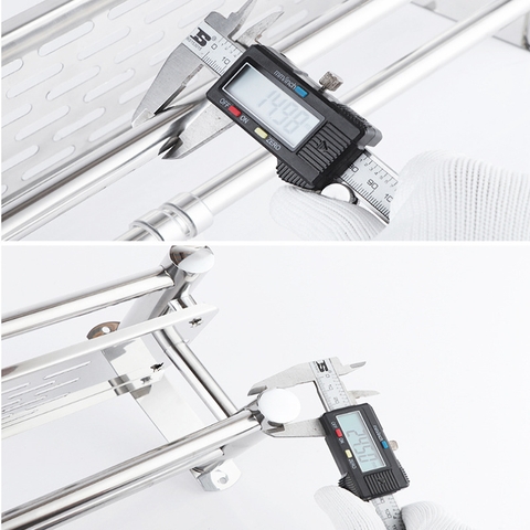 Kệ Đựng Đồ Đa Năng Dán Tường INOX Cao Cấp Cho Phòng Tắm | Kèm Giá Khăn & Móc Treo Đa Năng | Moyang - Gia dụng Plus