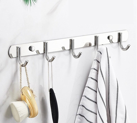 Móc Treo Quần Áo Đa Năng Bằng INOX Cao Cấp, Dán Tường | Moyang - Gia dụng Plus