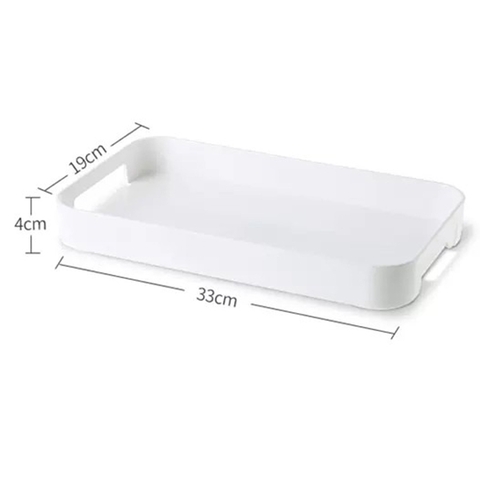 Khay Đựng Đồ Đa Năng Nhựa ABS Tiện Lợi, Hình Chữ Nhật Màu Trắng JIANXIA (JX-0302) - Gia dụng Plus