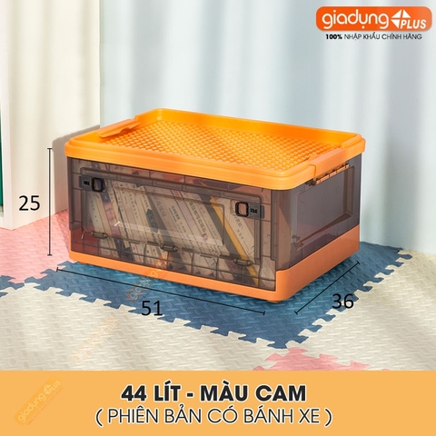 Thùng Đựng Lego, Đồ Chơi, Gấu Bông Gấp Gọn Cao Cấp Cho Trẻ Em (Có Bánh Xe & Tay Xách, Nắp Đậy) LAZYDO - Gia dụng Plus