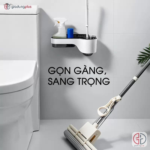 Bộ Kệ Kèm Cọ Không Góc Chết Đa Năng Dán Tường Cho Toilet ShuangQing (SQ-0111) - Gia dụng Plus