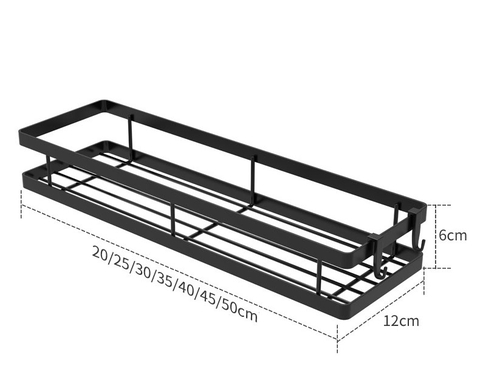 Kệ Đựng Chai Lọ, Hộp Gia Vị Treo Tường Inox 304 Cao Cấp Cho Phòng Bếp - Không Cần Khoan Tường - Gia dụng Plus