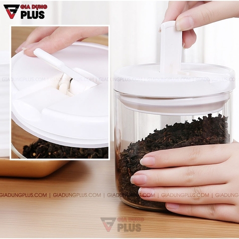 【Xả Kho】Hộp đựng thực phẩm khô thuỷ tinh borosilicate, có nắp kín & thông minh chính hãng JIANXIA