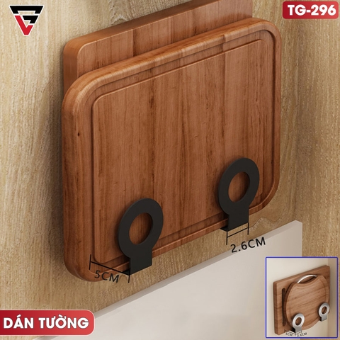 Giá cài thớt, cài vung nồi dán tường inox 304 Gia Dụng Plus - miễn phí keo dán tường siêu chắc, chịu lực Lazydo (LZ-0206) - Gia dụng Plus