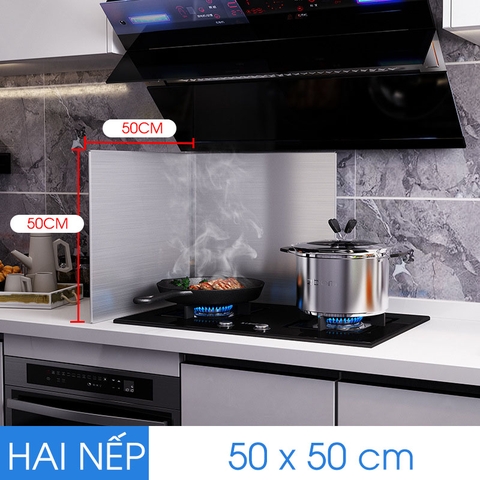 Tấm chắn dầu, chăn gió & cách nhiệt inox 304 cho nhà bếp, chống bám bẩn tường nhà bếp LAZYDO (LZ0250) - Gia dụng Plus