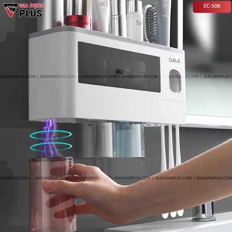 Kệ Đa Năng & Bộ Nhả Kem Đánh Răng Kèm Cốc Dán Tường Cao Cấp | Phiên Bản Nhiều Màu Sắc | OENON - Gia dụng Plus