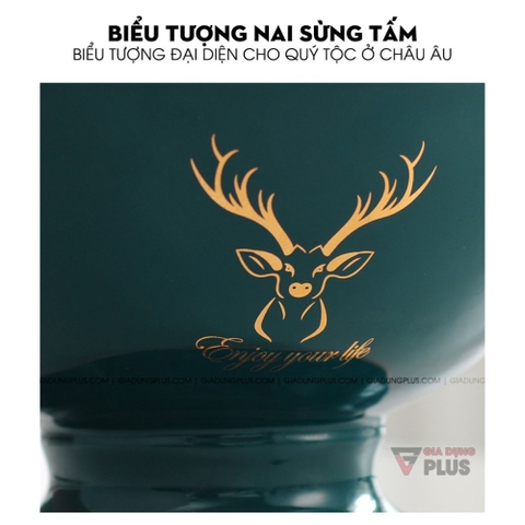 🔴OUTLET | Cốc Gốm Sứ Đặt Bàn Đựng Đồ Đa Năng Chìa Khoá, Bánh Kẹo,... | Xanh Ngọc Lục Bảo Sang Trọng