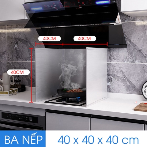 Tấm chắn dầu, chăn gió & cách nhiệt inox 304 cho nhà bếp, chống bám bẩn tường nhà bếp LAZYDO (LZ0250) - Gia dụng Plus
