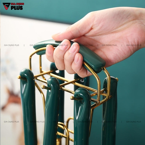 Bộ Thìa / Muôi / Muỗng /Xẻng Nấu Ăn Đa Năng Gốm Sứ Và Giá Treo Gọn Gàng (7 Món) Cao Cấp | Qianhuiju - Gia dụng Plus