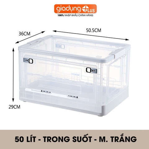 Hộp Đựng Đồ Gấp Gọn Nhựa Trong Suốt Có Nắp & Bánh Xe Cao Cấp | Đựng Đồ Chơi, Sách Vở, Quần Áo Tiện Lợi | ZhuangShong - Gia dụng Plus