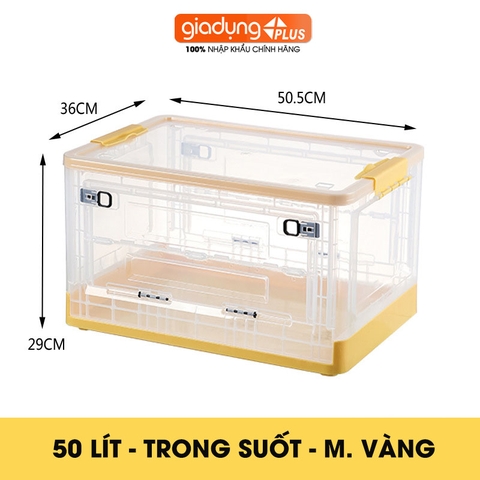 Hộp Đựng Đồ Gấp Gọn Nhựa Trong Suốt Có Nắp & Bánh Xe Cao Cấp | Đựng Đồ Chơi, Sách Vở, Quần Áo Tiện Lợi | ZhuangShong - Gia dụng Plus