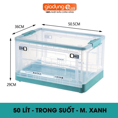 Hộp Đựng Đồ Gấp Gọn Nhựa Trong Suốt Có Nắp & Bánh Xe Cao Cấp | Đựng Đồ Chơi, Sách Vở, Quần Áo Tiện Lợi | ZhuangShong - Gia dụng Plus