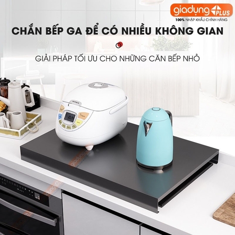 Tấm chắn mặt bếp ga inox 304, sơn tĩnh điện để đồ đa năng thêm không gian sử dụng cho bếp hẹp LAZYDO (LZ-0251)