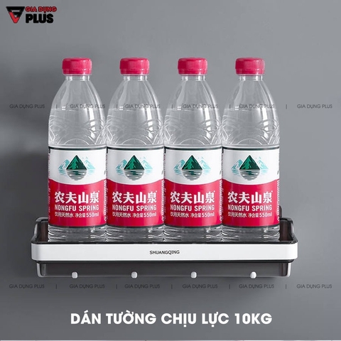 Kệ dán tường đựng đồ đa năng phòng tắm, giá gia vị nhựa ABS kèm móc treo, không cần khoan tường SQ-5287