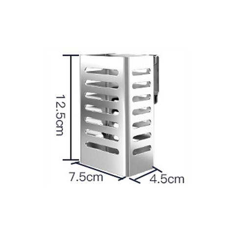 Ống đựng đũa thìa dán tường Gia Dụng Plus cao cấp inox 304, không cần khoan tường đục lỗ Lazydo (LZ-0204) - Gia dụng Plus