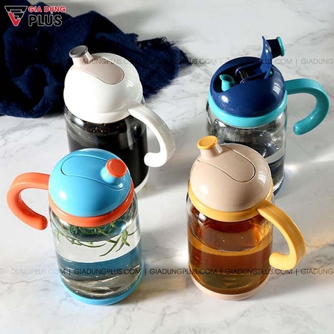 【Xả Kho】Lọ thuỷ tinh đựng dầu ăn, nước mắm, nước tương đầu nấm dễ thương JIANXIA