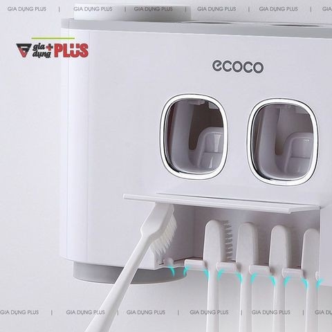 【Xả Kho】Bộ Hai Nhả Kem Đánh Răng Tự Động Kèm 4 Cốc Súc Miệng Đa Năng Cao Cấp | Ecoco Chính Hãng