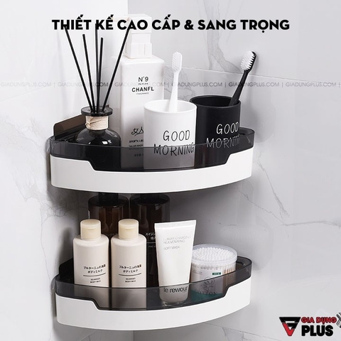 Kệ góc dán tường nhựa ABS cao cấp, đa năng cho phòng tắm, nhà bếp, không khoan ShuangQuing (SQ-124)