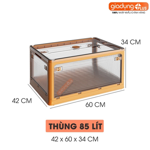 Hộp gấp gọn LAZYDO đựng đồ đa năng, dã ngoại, để sau xe ô tô - vân sóng mờ trong suốt (dung tích 28L, 40L, 55L) LAZYDO - Gia dụng Plus