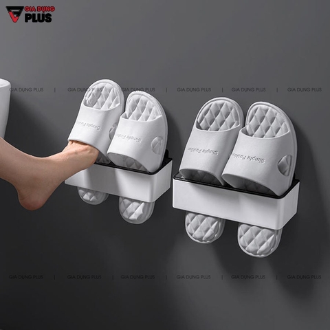 Kệ Để Dép Nhựa ABS Cao Cấp | Giá Treo Dép Nhà Tắm & Phòng Khách Dán Tường Tiện Dụng