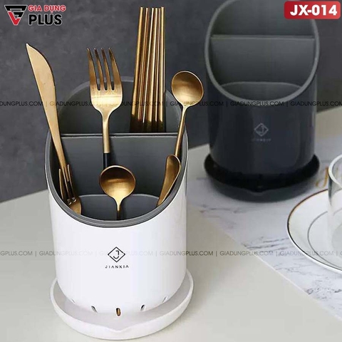Ống đựng đũa để bàn thông minh có khay hứng nước, nhựa ABS cao cấp JIANXIA (JX-014)