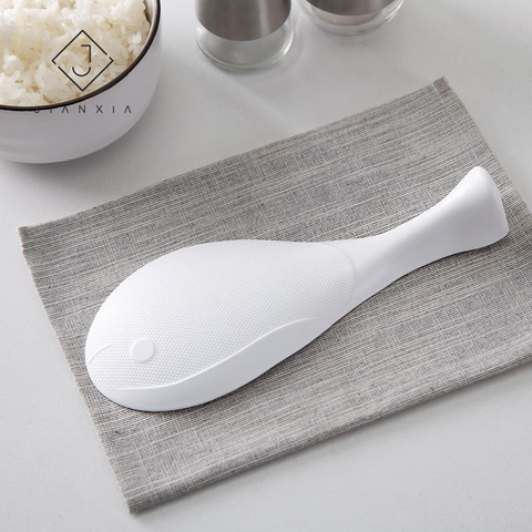 Muỗng xới cơm tự đứng thông minh - nhựa cao cấp, an toàn - chính hãng Jianxia