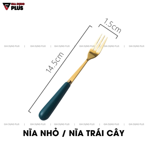 Đũa Dao Nĩa Thìa Muỗng Bằng Sứ / Bộ đồ ăn sứ phong cách Bắc Âu xanh cổ vịt sang trọng (PL-0631) - Gia dụng Plus