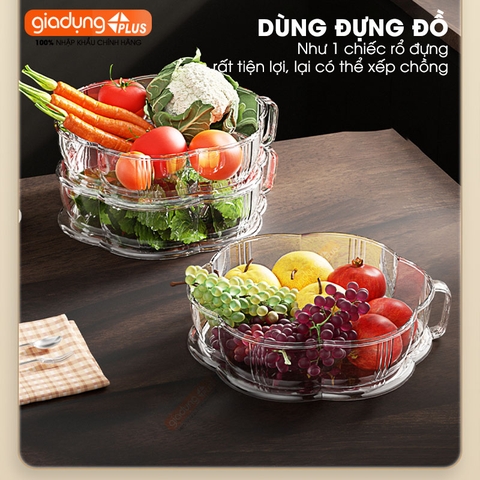 Lồng bàn giữ nhiệt đa năng 360 độ nhựa PET có nhiều tầng giúp chống bụi & côn trùng - bảo quản đồ ăn cho mùa Đông & Tết - Gia dụng Plus