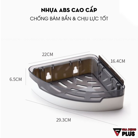 Kệ góc dán tường nhựa ABS cao cấp, đa năng cho phòng tắm, nhà bếp, không khoan ShuangQuing (SQ-124)
