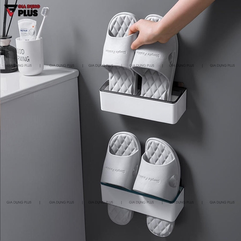 Kệ Để Dép Nhựa ABS Cao Cấp | Giá Treo Dép Nhà Tắm & Phòng Khách Dán Tường Tiện Dụng