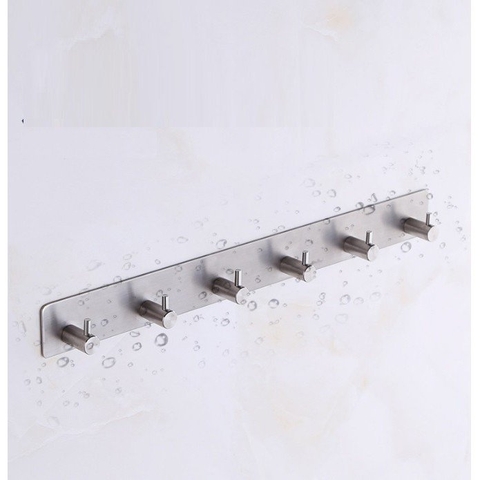 Thanh móc chữ L INOX 304/ treo quần áo inox 304 móc chữ L dán tường
