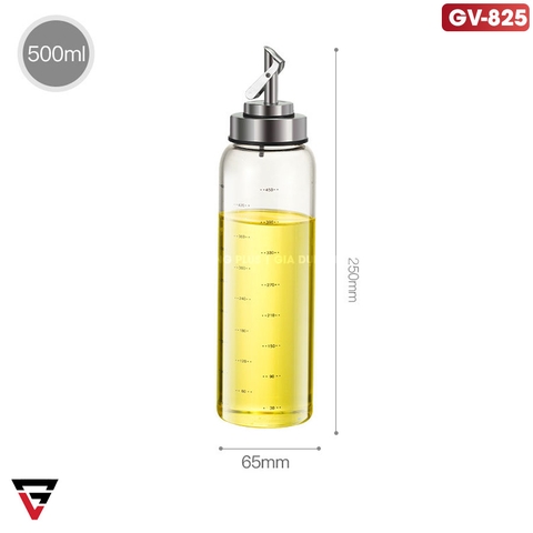 Chai Dầu Ăn Thuỷ Tinh Tự Mở Nắp Thông Minh, Vòi Chống Rò Rỉ INOX 304 Cao Cấp | KUAKE - Gia dụng Plus