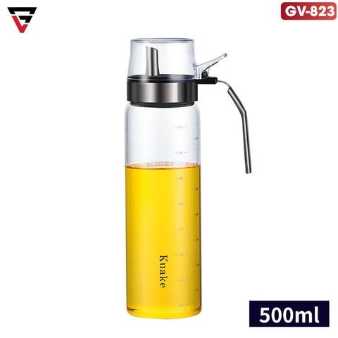 Chai Thuỷ Tinh Đựng Dầu Ăn, Nước Mắm Chống Rò Rỉ Thuỷ Tinh Borosilicate, Có Nắp Đậy Kín | KUAKE - Gia dụng Plus