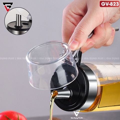 Chai Thuỷ Tinh Đựng Dầu Ăn, Nước Mắm Chống Rò Rỉ Thuỷ Tinh Borosilicate, Có Nắp Đậy Kín | KUAKE - Gia dụng Plus