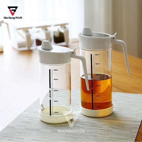 Bình Đựng Dầu Ăn, Nước Mắm Thuỷ Tinh Borosilicate Có Nắp Kín Bằng INOX 304 | Phong Cách Bắc Âu Hiện Đại JIANXIA (JX-0306) - Gia dụng Plus