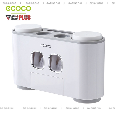 Bộ Hai Nhả Kem Đánh Răng Tự Động Kèm 4 Cốc Súc Miệng Đa Năng & Gọn Gàng Cao Cấp | Ecoco Chính Hãng (EC-0803) - Gia dụng Plus