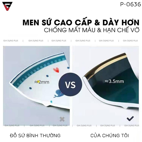 Bộ Đồ Ăn Chén Bát Đĩa Tô Sứ Xanh Ngọc Lục Bảo Viền Vàng Phong Cách Bắc Âu Cao Cấp | Qianhuiju - Gia dụng Plus