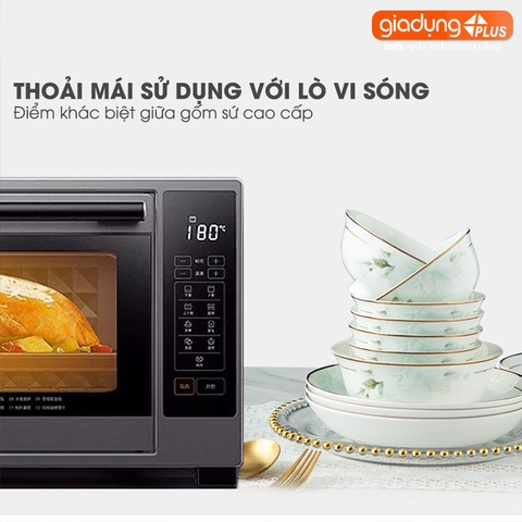 Bộ chén bát sứ GIÓ XUÂN (Ten Miles Spring) cao cấp nhập khẩu - Set 10 người ăn gồm chén, bát, đĩa, tô, nồi, muỗng, đũa.. - Gia dụng Plus