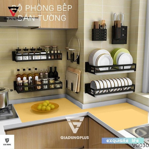 Giá cài dao kéo inox 304 cao cấp Gia Dụng Plus - dán tường siêu chắc, không cần khoan tường Lazydo (LZ-0203) - Gia dụng Plus