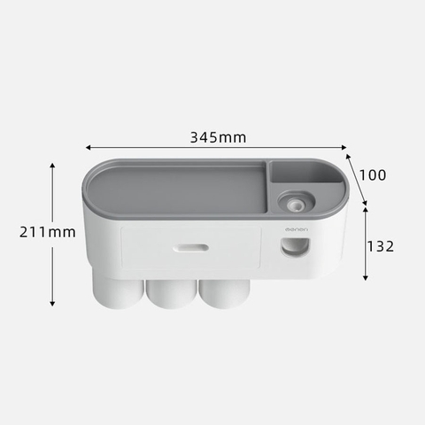 Kệ Đa Năng & Bộ Nhả Kem Đánh Răng Kèm Cốc Dán Tường Cao Cấp | Phiên Bản Nhiều Màu Sắc | OENON - Gia dụng Plus