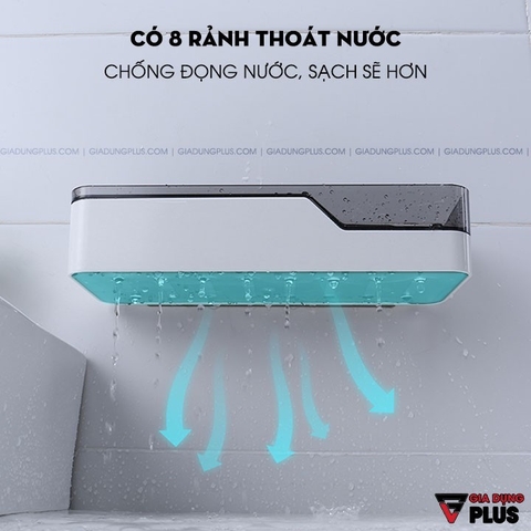 Kệ chữ nhật dán tường nhựa ABS cao cấp, sang trọng không cần khoan đục ShuangQuing (SQ-0101)