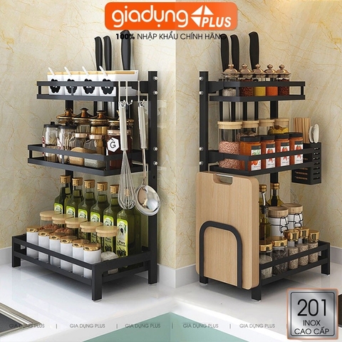 Kệ Đựng Gia Vị, Chai Lọ 2 Tầng & 3 Tầng INOX 304 Đặt Bàn Cao Cấp